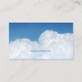 Visitekaartje blauwe lucht en wolken (Achterkant)