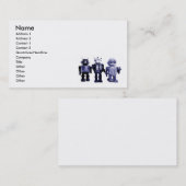 visitekaartje blauwe robots (Voorkant / Achterkant)