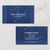 Visitekaartje Blauwe Rozen (Voorkant / Achterkant)