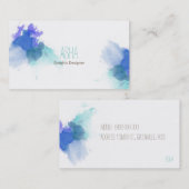 Visitekaartje blauwe Waterverf (Voorkant / Achterkant)