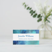 Visitekaartje blauwe Waterverf (Staand voorkant)