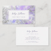 visitekaartje blauwe zilverwaterverf (Voorkant / Achterkant)