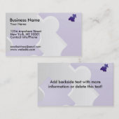 visitekaartje Blue Puzzle Piece Logo (Voorkant / Achterkant)