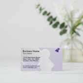 visitekaartje Blue Puzzle Piece Logo (Staand voorkant)