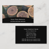 Visitekaartje boomstamhout (Voorkant / Achterkant)