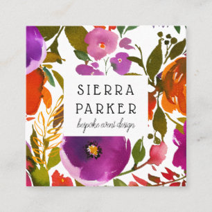 Visitekaartje Bright Floral Retro Event Design
