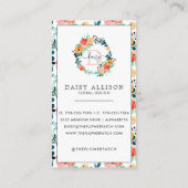 Visitekaartje Bright Waterverf Summer Flowers (Achterkant)