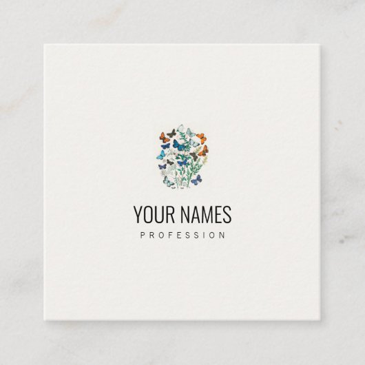 VISITEKAARTJE :  BUTTERFLY-ILLUSTRATIE (Voorkant)