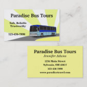 Visitekaartje charterbus (Voorkant / Achterkant)