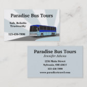 Visitekaartje charterbus (Voorkant / Achterkant)