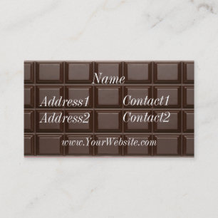 Visitekaartje Chocolade Bar