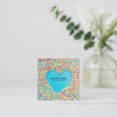 Visitekaartje | Colorful Sprinkle Heart (Staand voorkant)