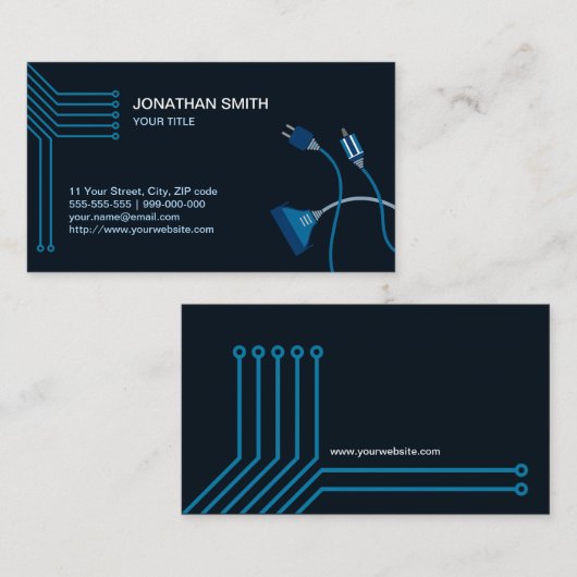 Visitekaartje computerhardwaretechnicus (Voorkant / Achterkant)