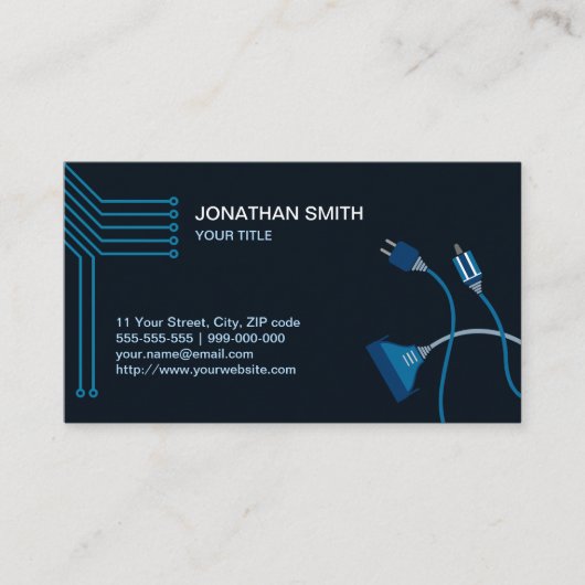 Visitekaartje computerhardwaretechnicus (Voorkant)