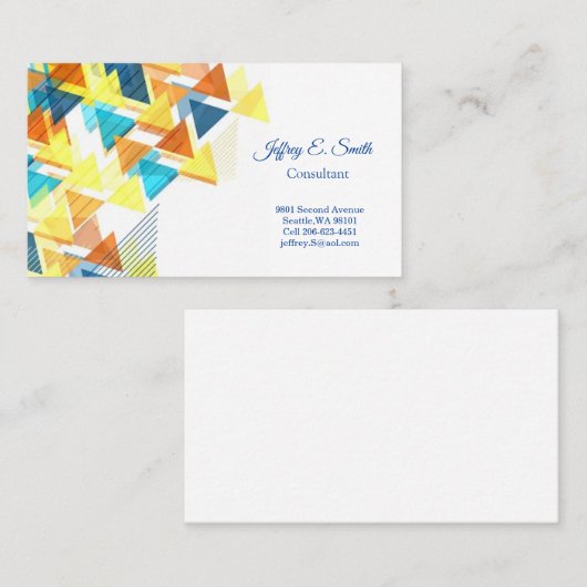 Visitekaartje Contactkaartje (Voorkant / Achterkant)