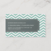 VISITEKAARTJE Cool Chevron Stripe bord Groen Grijs (Achterkant)