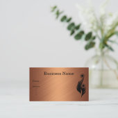 Visitekaartje Copper Black Bloemen Abstract (Staand voorkant)