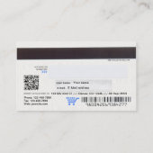 Visitekaartje creditcardontwerp (Achterkant)