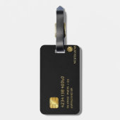 Visitekaartje Custom Black VIP Bagagelabel (Achterkant verticaal)