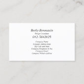 Visitekaartje decoratieve retro beugels (Achterkant)