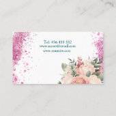visitekaartje design make-up met roze glitter en (Achterkant)