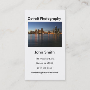 visitekaartje, Detroit fotografie Visitekaartje