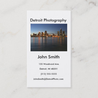 visitekaartje, Detroit fotografie Visitekaartje