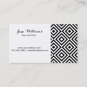 visitekaartje Diamond Back Black