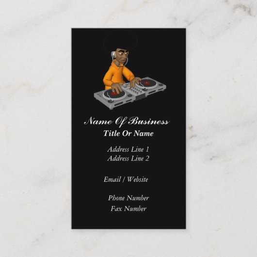 Visitekaartje Disk Jockey (Voorkant)