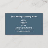 Visitekaartje Disk Jockey (Achterkant)