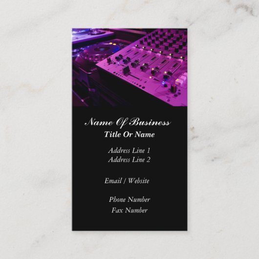 Visitekaartje Disk Jockey (Voorkant)