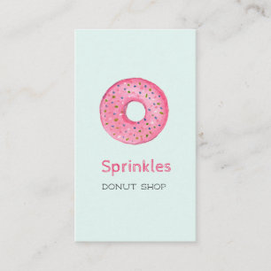 Visitekaartje donutzaak met donut en spikkels
