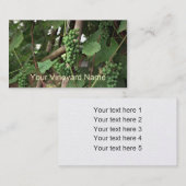 Visitekaartje druiven (Voorkant / Achterkant)