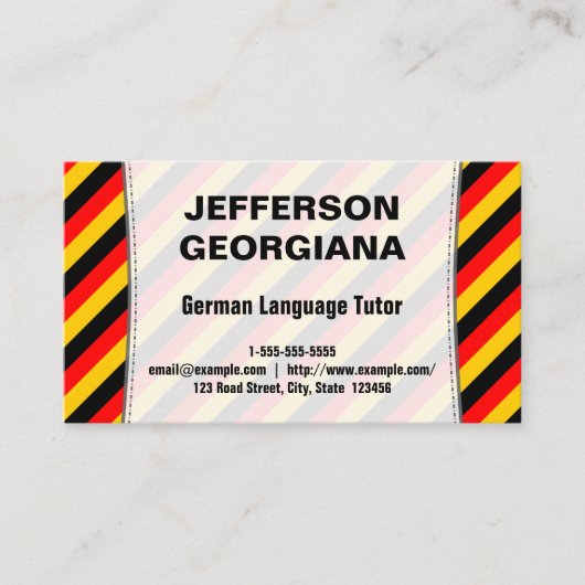 Visitekaartje Duitse taaltaal (Voorkant)