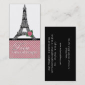 Visitekaartje Eiffel Tower Girly Diva (Voorkant / Achterkant)
