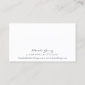 Visitekaartje Elegant Black and White Script Font (Achterkant)