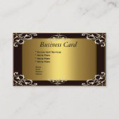 Visitekaartje Elegant Black Gold Elite (Achterkant)