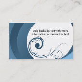 visitekaartje Elegant Blue (Achterkant)