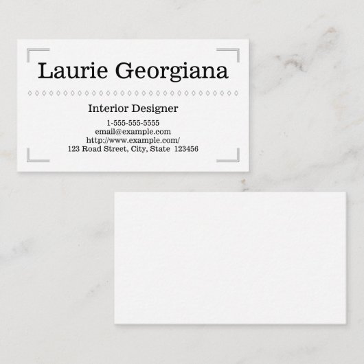 Visitekaartje Elegant & Classy Interior Designer