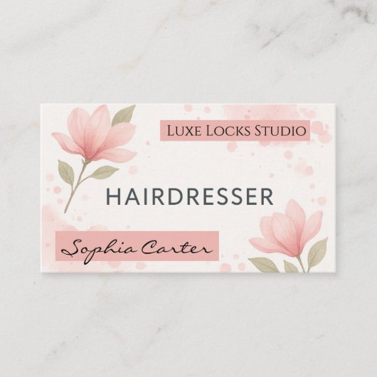 Visitekaartje Elegant Dubbelzijdig Horizontaal (Voorkant)