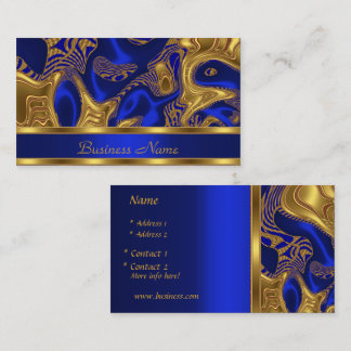 Visitekaartje Elegant Exotisch Blauw Goud Abstract