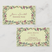 Visitekaartje Elegant Floral Wedding Planner (Voorkant / Achterkant)