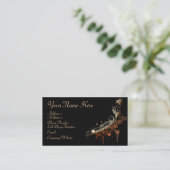 visitekaartje - Elegant Gold Pattern (Staand voorkant)