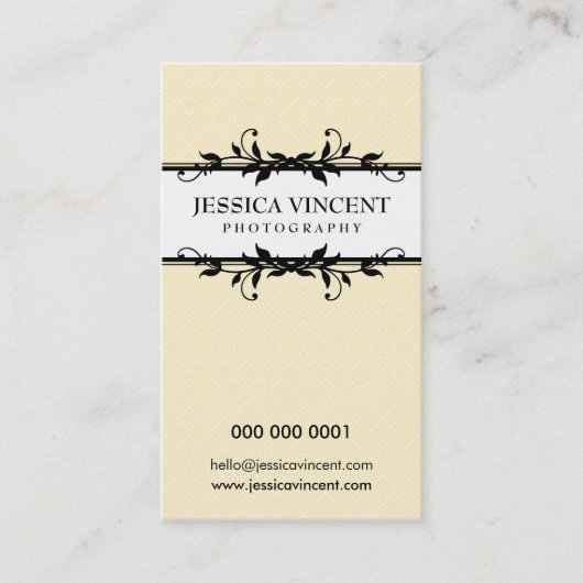 VISITEKAARTJE elegant lux gebladerte (Voorkant)