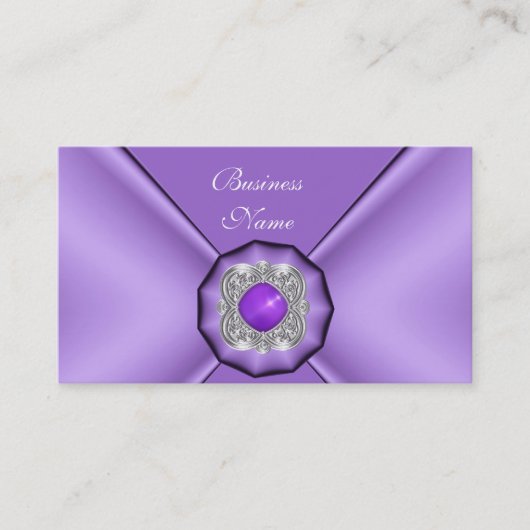 Visitekaartje Elegant Mauve Paarse Juweel (Voorkant)