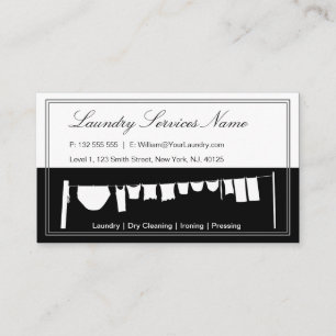 Visitekaartje Elegant Two Tone Laundry Services