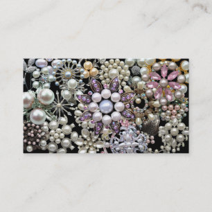 Visitekaartje Elegant Veel Parels Collage