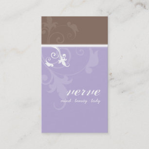 VISITEKAARTJE Elegant Verve Bladerdek lila Mocha