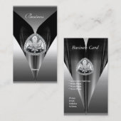 Visitekaartje Elegant Zilver Zwart Chrome Elite 2a (Voorkant / Achterkant)