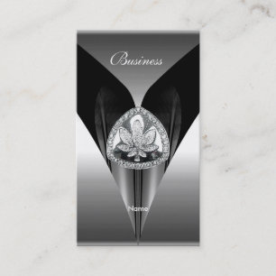 Visitekaartje Elegant Zilver Zwart Chroom Elite 2a